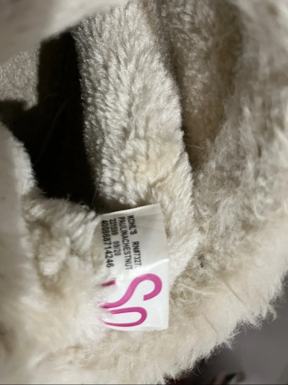 SO Chestnut Faux-Suede Winter Boots with Cream Shearling Cuff